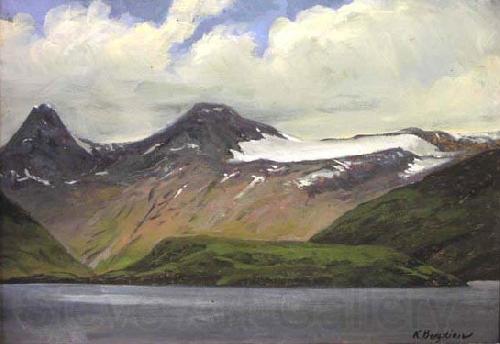 Knud Bergslien Fjordbunn Norge oil painting art